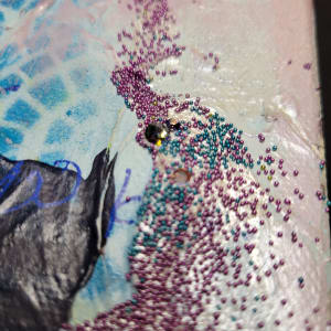 Breathe In, Breathe Out  Image: Detailed image of glass beads and Swarovski crystals