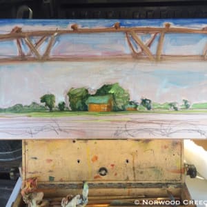 View under the Pivot, Poinsett County, Arkansas, painted on location #GildTheDelta 