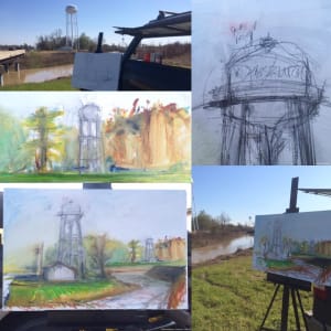 Overlooking the Tyronza River at , on location 