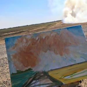 Senter Burn #1, Senter Family Farms, Mississippi County, Arkansas, painted on location by Norwood Creech 