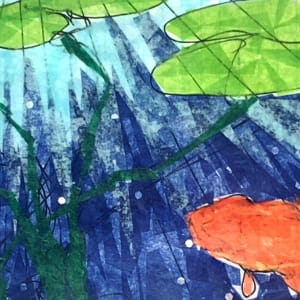 Blue Sparkle Grid - Collage by Norwood Creech 