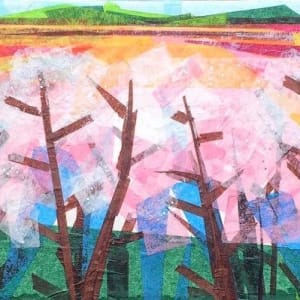 Cotton Stalks with Sparkle - Collage 