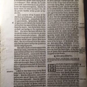 1549 Mathew Tyndale small folio English printing: Chronicles by Bible