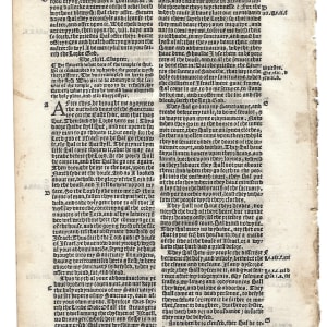 1551 Tyndale New Testament by Traverner leaf: Ezekiel by Bible 