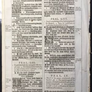 1611  King James Pulpit Bible 1st edition Bible leaf folio size: Psalms LI by Bible 