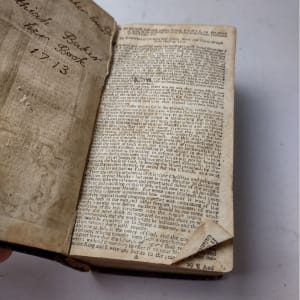 1693 Holy Bible: Printed Charles Bill by Bible  Image: Owner: Bethiah Baker 1713