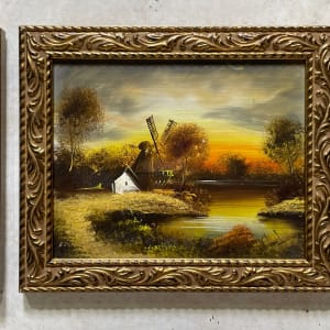 Landscapes-Oil on Board (4 Pieces) by Undiscernible 