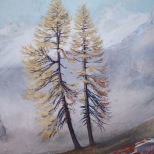 Two Trees on a Mountain Slope by Paul Emil Wyss 