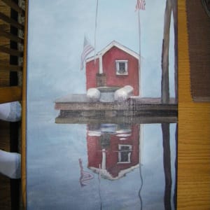 Boathouse at Boothbay Harbor by Maria Boord