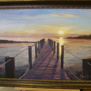 Sunset Over Newagen  or Cuckold's Dock by Maria Boord 