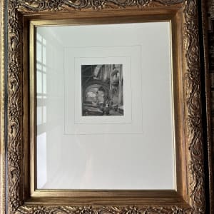 London, Virtue & Co. Framed Antique Etching 1 pair 