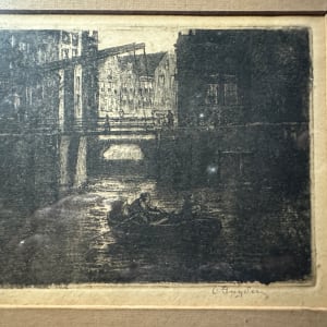 Old Town River with Rowboat 
