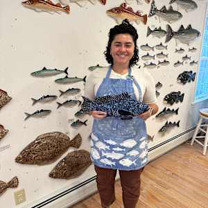 Black Sea Bass Ceramic by Caroline & Lauren Grainger 