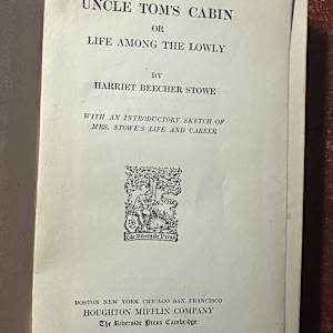 Uncle Tom's Cabin 1895   Riverside Literature Series by Harriet Beecher Stowe 