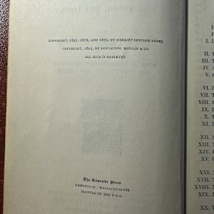 Uncle Tom's Cabin 1895   Riverside Literature Series by Harriet Beecher Stowe 