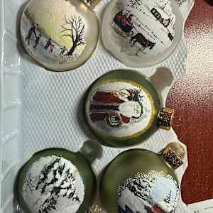 Hand Painted Christmas ornaments by Sally Drayer