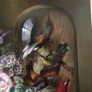Still Life with Flowers and Bird by John Wainwright 