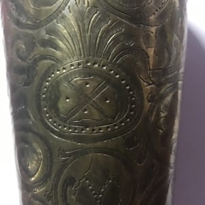 Islamic/Indian Etched Brass Lassi Drinking Vessel by Indian Etched 