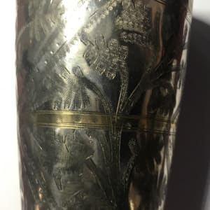 Islamic/Indian Etched Brass Lassi Drinking Vessel 2 by Indian Etched 