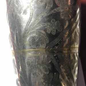 Islamic/Indian Etched Brass Lassi Drinking Vessel 2 by Indian Etched 