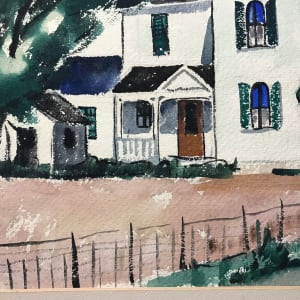 White Home with Fence by Dietrich Neufeld 