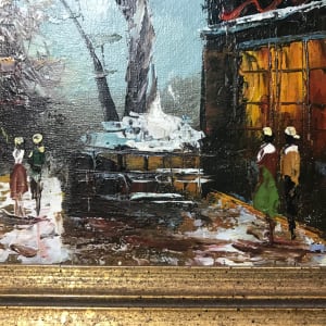 Impressionistic Impasto European Street Scene by Undiscernible 