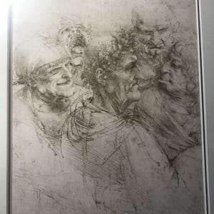 Five Characters in a Comic Scene by Leonardo Da Vinci 