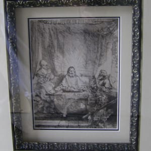 Christ at Emmaus-Large Plate by Rembrandt Rembrandt Harmenszoon van Rijn