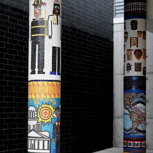 By the Waters by Susan Stair  Image: By the Waters Detail: The Pillars of Excellence, 11’ x 5’, Mosaic