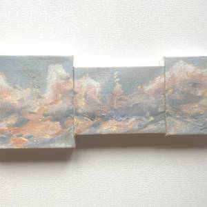tiny cloud triptych by Christen Yates