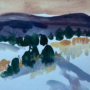 Winter landscape study by Christen Yates, Image 4.