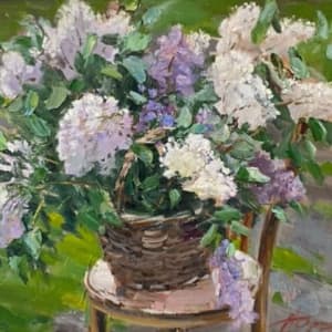Lilacs on a Chair by Vanessa Rothe
