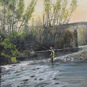 Dad Fishing Chalk Creek by Dean Vernon