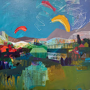 Paragliding Over the Mountains by Liz Murphy