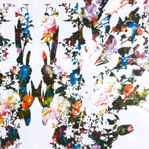 A Bouquet for Then and Now 2 (tulip, larkspur, privet berry) by J Myszka Lewis 