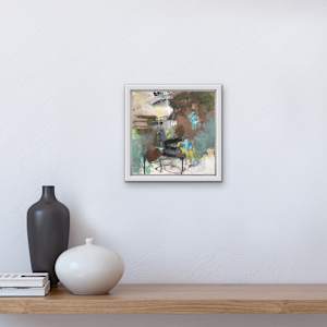On A Roll by Kat Crosby  Image: framed in white in a home interior