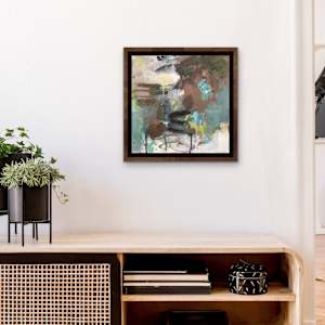 On A Roll by Kat Crosby  Image: framed in black in a home interior
