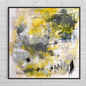 Yellow Taxi by Kat Crosby  Image: full frontal framed