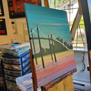 H7703092023 Bridge.. Sample for Paint Night Event by HB Barry Strasbourg-Thompson BFA 