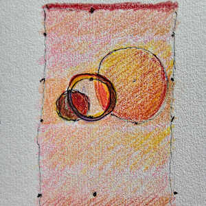 CIRCLING HOME    H7824072025  (Sketch for a work in progress) by HB Barry Strasbourg-Thompson BFA  Image: Detail of upper section