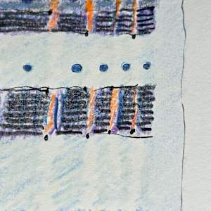 CIRCLING HOME, CROSSING OVER. H7915082025 (Sketch for a work in progress) by HB Barry Strasbourg-Thompson BFA 