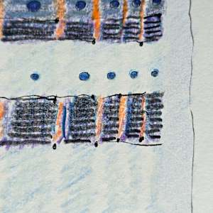 CIRCLING HOME, CROSSING OVER. H7915082025 (Sketch for a work in progress) by HB Barry Strasbourg-Thompson BFA 