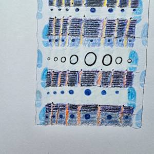 CIRCLING HOME, CROSSING OVER. H7915082025 (Sketch for a work in progress) by HB Barry Strasbourg-Thompson BFA 
