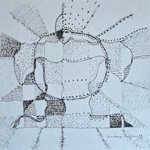 sketch for END GAME     H7928112025 by HB Barry Strasbourg-Thompson BFA