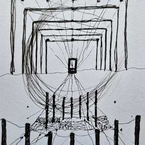 sketch for END GAME  H7926112025 by HB Barry Strasbourg-Thompson BFA 