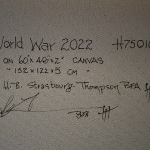 3RD WORLD WAR   2022       H7501052022,   (after Picasso's Guernica) by HB Barry Strasbourg-Thompson BFA 