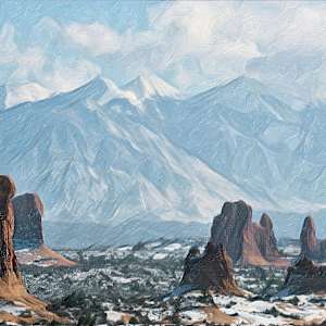 Arches Landscape, in Winter by Lewis Jackson