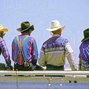 Four Cowboys by Lewis Jackson