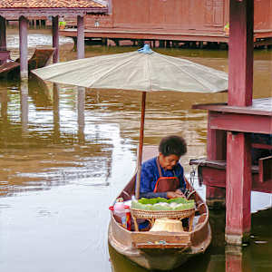 Merchant with Sticky Rice by Lewis Jackson