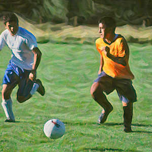 Soccer Players by Lewis Jackson